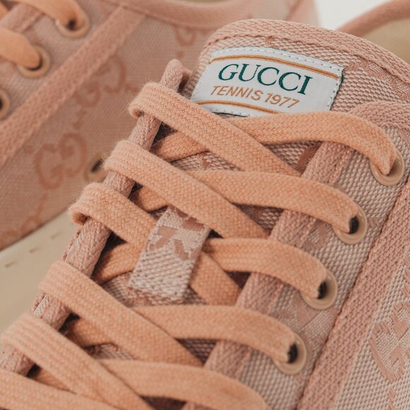 Gucci Pink New Canvas GG Monogram Platform Sneakers - Picture 7 of 11